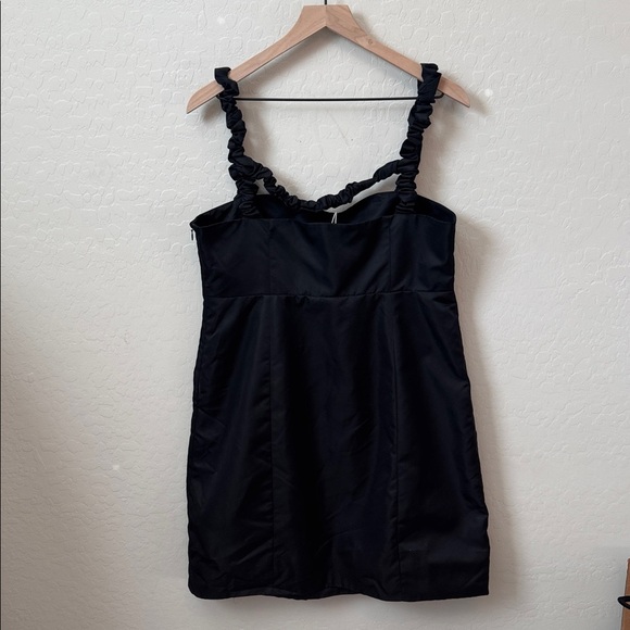 NWT GANNI Nylon Ruched Strap Mini Empire Dress Size 40= US 8/10 - Picture 6 of 10